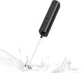 Compact Handheld Electric Milk Frother – Battery Operated Electric Whisk & Mixer for Coffee, Latte & Matcha, Portable and Easy to Use (2 × AA Batteries Required) – Black
