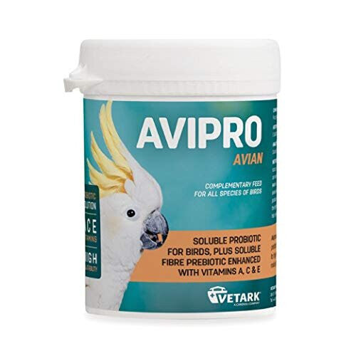 Vetark Avipro Avian Prebiotic & Probiotic Supplement - 100g Supports Digestive Health & Immunity in Birds