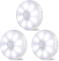 Motion Sensor Lights Indoor Rechargeable Wireless Wall Light LED Stair Night Lights Lamps with Auto/On/Off for Stairs Living Room Bathroom Corridors Closet Kitchen Under Cabinets (6000K, 3 Pack)