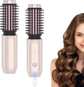 Pro Cordless Curling Brush: 7000mAh Rechargeable Curler Brushes 4 Heating up to 210°C, Negative Ions Salon Smooth Tangle-Free Hair in Minutes, for Travel & Home