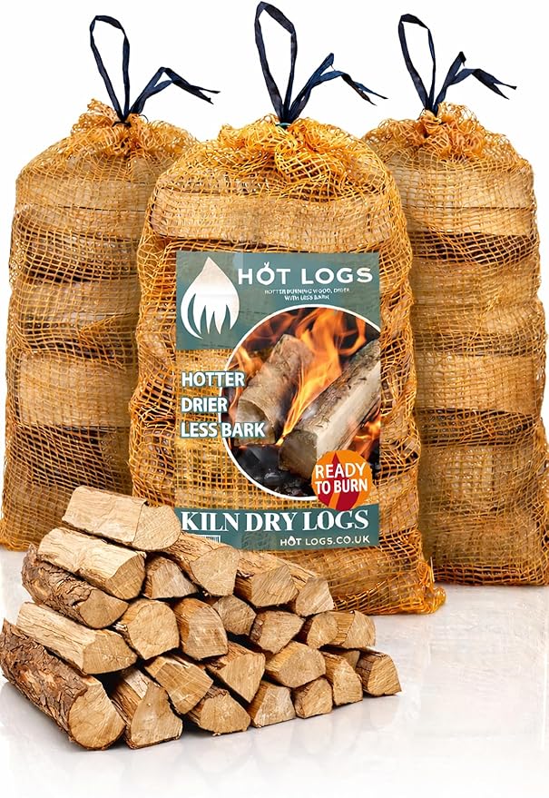 75L HARDWOOD Longer Burning Kiln Dried Logs 3 x 25L Nets, Ideal for Open fires, Fire Wood, Hot Wood Burning Stoves, BBQ's, Log Burners, Camping Fires, Fire Pits & Pizza Ovens (3 x 25L)