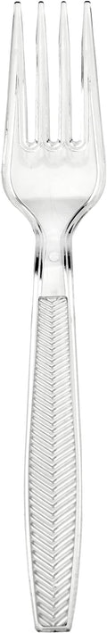 Signature Packaging - Re-usable Plastic Forks 100 Pack - Heavy Duty Party Cutlery
