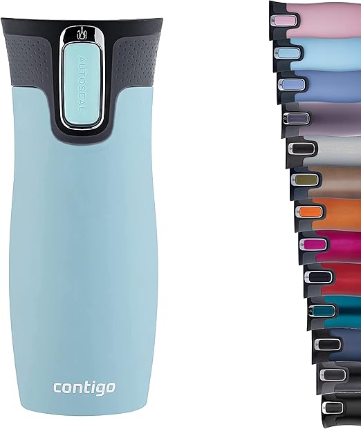 Contigo West Loop Autoseal Travel Mug, Stainless Steel Thermal Mug, Vacuum Flask, Leakproof Tumbler, Coffee Mug with Easy-Clean Lid