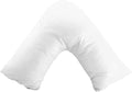 V Shaped Luxury Support Pillow Orthopaedic Maternity Extra Filled For Neck And Back Support (White)