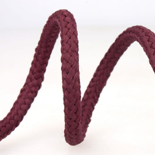 Stephanoise 8mm Round Braided Cord Burgundy - per metre
