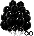 Black Balloons - Pack of 50 12 Inch Black Party Balloons Made of Strong Thick Latex for Birthday Decorations, Halloween, Kids Party, Weddings, Funeral and Events Decorations