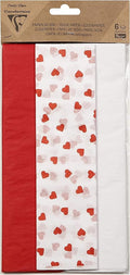 Clairefontaine 95542C - A pack of 6 printed silk leaves, 50 x 75 cm, different love.