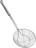 Strainer Skimmer Spider Ladle Stainless Steel, Kitchen Wire Net Spoon with Handle for Frying Scooping Food, Pasta, Spaghetti, Noodle (Diameter: 5.5inch/14cm, Total Length: 15inch/39cm)