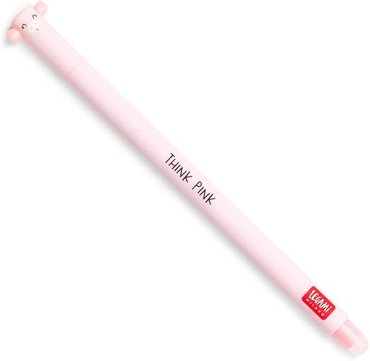 Legami Erasable Gel Pen, Thermosensitive Ink, 0.7 mm Tip Diameter, 15 cm Length, Pink Ink