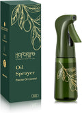 Glass Olive Oil Sprayer for Cooking, Oil Mister Continuous Cooking Spray with Portion Control for Kitchen (Dark Green, 190ml/7oz)