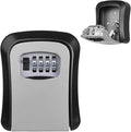 Key Safe Wall Mounted, Key Lock Box Outdoor, Key Box with 4 Digit Combination, Waterproof and Security Lockbox, Key Safe Outside for Home Garage School Elderly Parents Key Cabinet