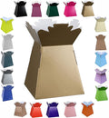 Glossy Vibrant Bouquet, Flower Box/Vase - Transportation Display, Presentation Boxes (1, Gold)