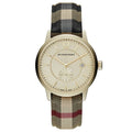 Burberry BU10001 Check Fabric-Coated Leather Unisex Watch