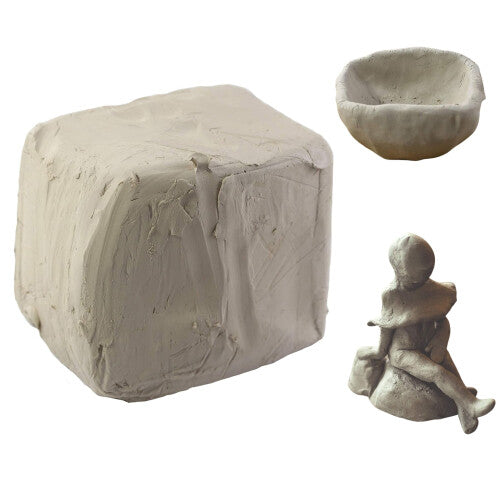 The Magic Toy Shop Self-Hardening Grey Air-Dry Modelling Clay 500g for Art & Craft