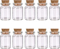 10 Pcs Small Glass Bottles with Cork Lids, Mini Glass Bottles with Stoppers Empty Spell Jars Small Message Bottle Tiny Wishing Bottle Miniature Potion Bottles for DIY Crafts Decoration Wedding Party