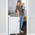 (White) Retractable Gate for Babies and Dogs  Extends to 130 cm Extra Wide Safety Baby Stair Gate