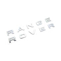 Range Rover Matt Silver Badge Emblem - Front or Rear fit for Vogue, Sport, Evoque (30x355mm) with 3M Tape & Alignment Stencil