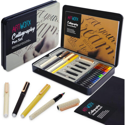 Artworx Calligraphy Pen Set - With Guide Book and Practice Paper