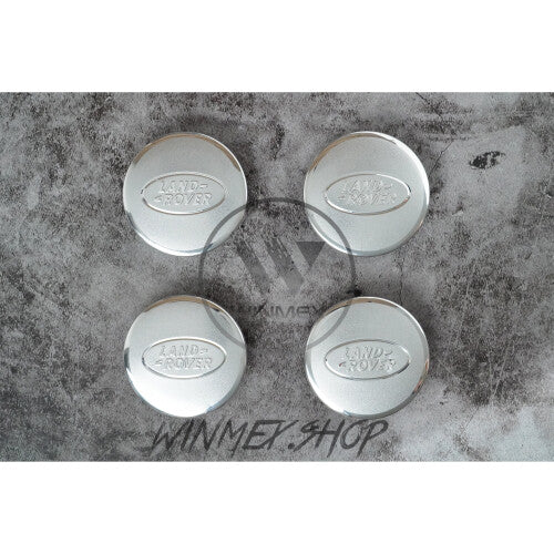 Set of 4 Silver Land Rover alloy wheel caps 63mm