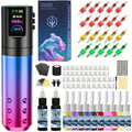 Tattoo kit , Tattoo Pen Kit with 20 PCS Tattoo Cartridge Machine, Tattoo Pen with 1800mAh Capacity Wireless Power, Tattoo Gun kit with