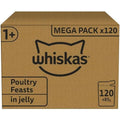 Whiskas 1+ Poultry Selection in Jelly 120 x 85 g Pouches, Adult Cat Food