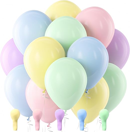 Balloons 50 Pcs, Beautiful 10 inches Latex Balloons, Party Balloons, Wedding Balloons for Decoration, Perfect for YOUR beautiful Parties, Birthdays (Pastel-50 Pcs)(XB-1)