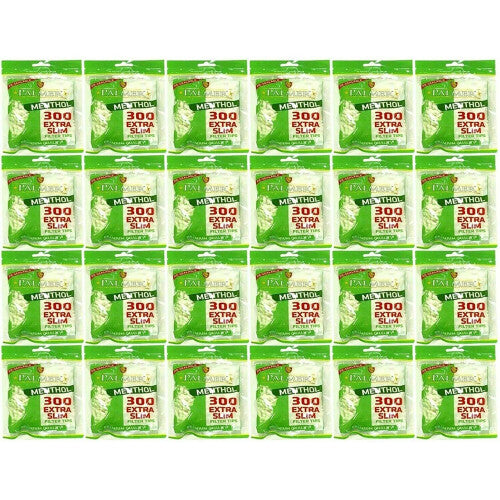 Palmer EXTRA SLIM Menthol Filter Tips Rolling Smoking Cool Menthol Filter Tips - Pack of 1 (300 Tips)