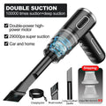 (29000PA-Black) 29000pa Powerful Car Vacuum Cleaner Wet/dry Cordless Strong Suction Handheld