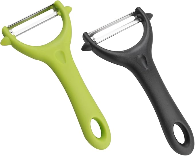 2 Pcs Y-Shaped Swivel Potato Peeler, Stainless Steel Vegetable Fruit Peeler for Kitchen
