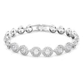 Swarovski Angelic bracelet, Round cut, White, Rhodium plated