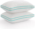 Pillows 2 Pack, Shredded Memory Foam Pillow, Hypoallergenic Hotel Bed Pillows for Comfortable Sleeping, Machine Washable, Standard Size (51x66cm)