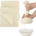 2 PCS Reusable and Washable Cheese Cloths for Straining, Cheese Cloths for Straining,Muslin Cloths for Cooking,Precut 50X50cm,100% Unbleached Pure for Straining Butter,Nut Milk