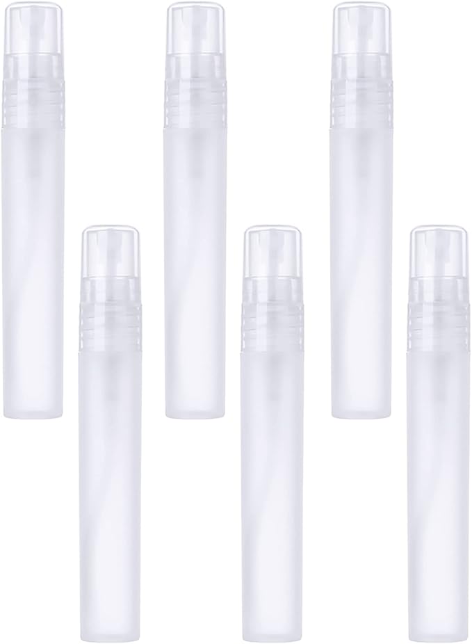 IRYNA Small Spray Bottle 6Pcs 10ml Mini Spray Bottle Portable Perfume Bottle Refillable Spray Empty Fine Mist Travel Bottles Set for Personal Beauty Care Cosmetic Makeup