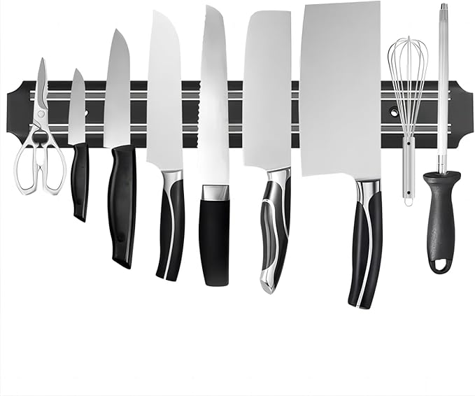 Magnetic Knife Holder, 15 Inch Magnetic Knife Strips, Magnetic Knife Storage Strip, Knife Holder, Knife Rack, Knife Strip, Kitchen Utensil Holder, Tool Holder, Multipurpose Magnetic Knife Rack （38cm）