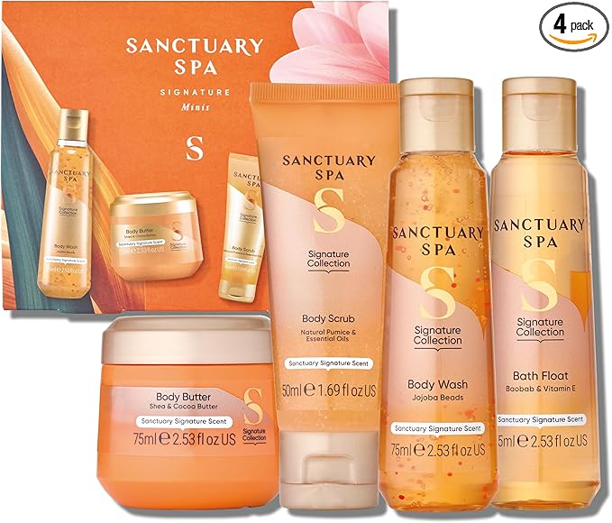 Sanctuary Spa Signature Minis Gift Set, Vegan, Gift For Women, Birthday Gift, Womens Gift Sets, Self Care Gift