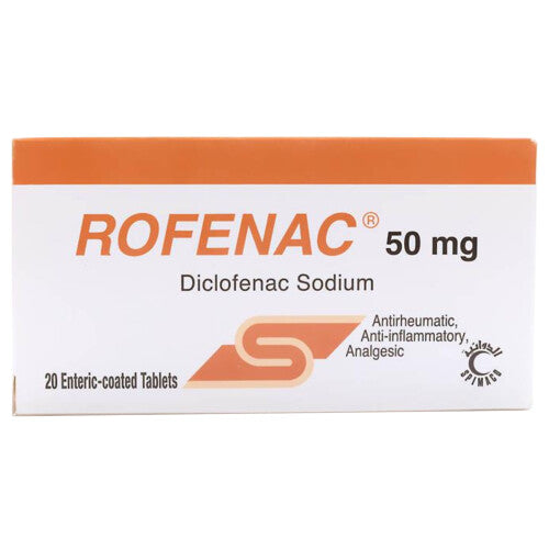 Rofenac 50mg Enteric-Coated Tablets 20's | Diclofenac Sodium | Reduce Pain & Inflammation | Pain Killer