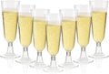 20 Pcs Champagne Flutes, Reusable Plastic Champagne Flutes Cups, Transparent Cups for Parties, Weddings, Birthdays Reusable - 150ml