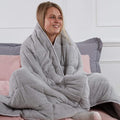 Brentfords Super Soft Teddy Fleece Weighted Blanket for Adults Sleep Therapy Anxiety Stress Relief, Silver Grey, 125 x 150cm - 4kg (Disclaimer: Only suitable for age 3+ years)