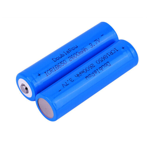 2 x REPLACEMENT 18650 2600mAh 3.7V RECHARGEABLE BATTERY No Pointed