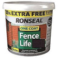 Ronseal 5L One Coat Fence Life Paint - Tudor Black Oak