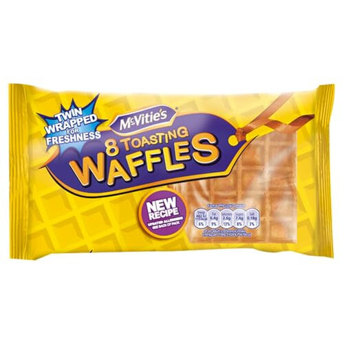 McVitie's Toasting Waffles Multipack 8 x 28 g, 8 Waffles in One Pack, 222 g Total