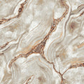 Palmetto Agate Marble Wallpaper Rust Taupe, Heavyweight Luxury Vinyl Washable Peelable 10m x 0.53m (57 sq ft) WL-529418