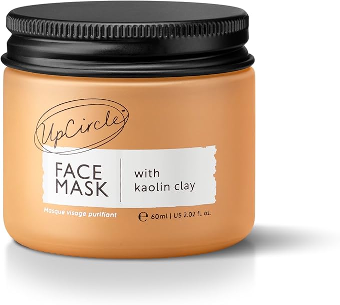 UpCircle Hydrating Kaolin Clay Face Mask with Olive Powder 60ml - Detoxifying Mask To Clear Spots, Blackheads + Prevent Breakouts - Turmeric Oil, Aloe Vera, + Cocoa Butter – Natural + Vegan
