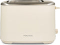 Morphy Richards Equip 2 Slice Toaster, Defrost and Reheat, Browning Controls, Variable Wide Slots, Removable Crumb Tray, Stainless Steel,800W, Cream, 222065