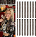 Dreamlover Brown Hair Extensions for Girls, Kids Hair Extensions Clip in with Tinsel, Hairpieces for Women, 24 Pieces