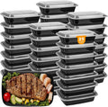 Meal Prep Containers, BPA-Free Reusable Food Prep Containers with Lids, Freezer Containers 1 Compartment, Stackable Microwavable 28oz Takeaway Lunch Boxes with Lids (25)