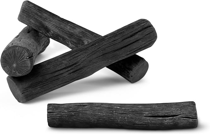 BLACK+BLUM | Charcoal Water Filter Sticks | Traditional Japanese Charcoal Water Filter System, Hydration + Carbon Filter for Water Bottles + Water Dispensers | 4 Pieces, Last 6 Months Each, Wood Black