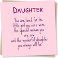 Birthday Card for Daughter - Heartfelt Message - From Mum, Dad, Parents - Pink Design - Made in UK