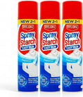 Starch Spray for Ironing, 2 in 1 3x300ml – Easy Iron Laundry Spray, Crisp Fresh Clothes, Strengthens Fabrics, Reduces Creases, Restores Shape & Adds Long-Lasting Freshness