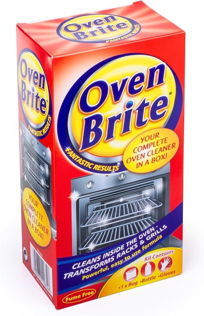 Oven Brite All-in-1 Oven Cleaner | Cleans Inside the Oven - Transforms Racks and Grills | Powerful, Fume-Free, Easy-To-Use Formula (500ml Bottle, Bag & Gloves Included)